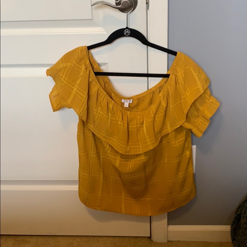 Yellow off the shoulder top